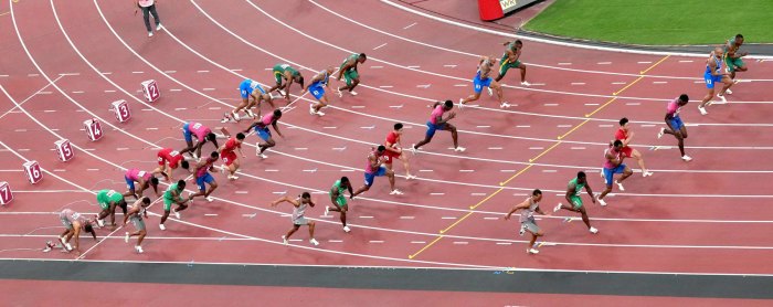 In a race a runner traveled 12 meters