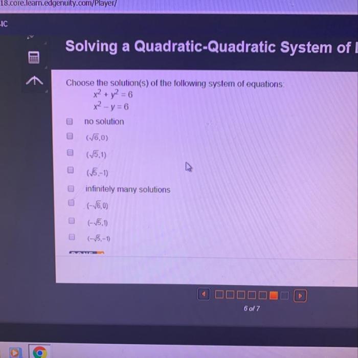 Choose the solution to the equation. mc001-1.jpg mc001-2.jpg mc001-3.jpg